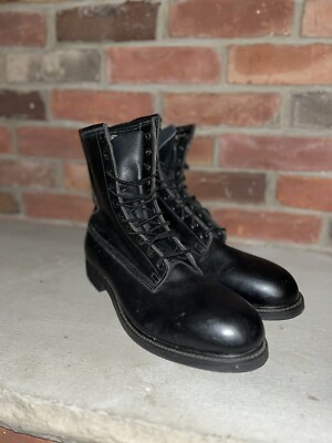 Vintage Biltrite 80s Black Leather Men\'s combat Boots Vintage 80s Cove Shoe Company Biltrite Military Combat Army  main image 3