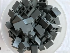 LEGO- NEW- #3004-DARK BLUISH GREY-  1 x 2 BRICK -20 PIECES