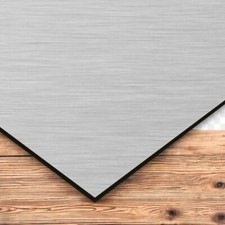 Aluverbundplatte Silber gebürstet Butlerfinsih Alu Platte Wunschzuschnitt 3mm