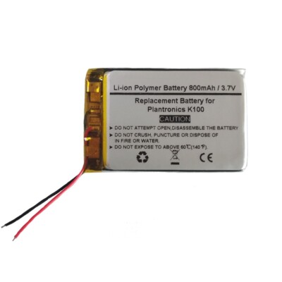 3,7 V/800 mAh Ersatzakku für Plantronics K100, Plantronics PR-423350