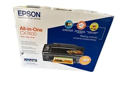 New Epson CX7400 All-In-One Workstation Printer Scanner Color Copier