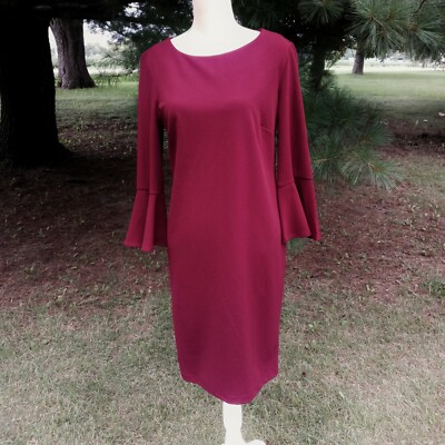liz claiborne fit and flare dress Velvet Sheer Puff Sleeve Dress main image 0