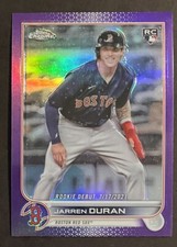 2022 TOPPS CHROME UPDATE JARREN DURAN PURPLE REFRACTOR #USC70 ROOKIE DEBUT RC