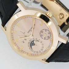 PATEK PHILIPPE COMPLICATIONS MOON DATE POWER RESERVE UHR 5055 GOLD FOLDING CLASP