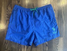 Vintage POLO Ralph Lauren Blue Swim Trunks Shorts Size Large L