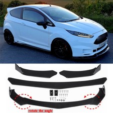Gloss Front Bumper Lip Spoiler Splitter For Ford Fiesta MK8 MK7 MK6 MK5 MK4 MK3