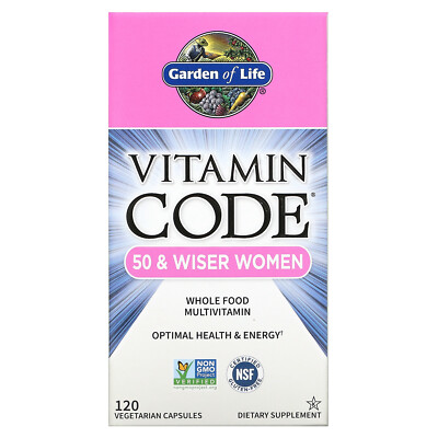 Vitamin Code, Whole Food Multivitamin for Women, 50 & Wiser, 120 Vegetarian