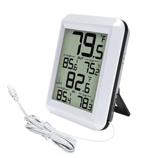 Digital Indoor Outdoor Thermometer Wired Indoor Outdoor Temperature Monitor wit