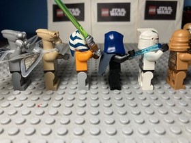 LEGO STAR WARS BATTLE OF GEONOSIS CLONE WARS WITH AHSOKA-FIGURES FROM 9491/75089