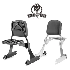 MOFUN Sissy bar Backrest Rack For Harley Dyna Street Bob Wide Glide Super Glide 
