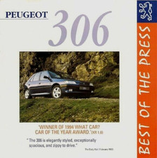 Peugeot 306 Press Reviews 1994 UK Market Foldout Sales Brochure