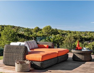 Modern Outdoor Round Rattan Daybed Lounge Wicker Garden Pool Patio Furniture Set Ebay