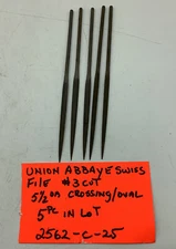 Union Abbaye Swiss Files, Crossing, #3 Cut, 5 1/2”, (5 Pc In Lot)2562- C -25