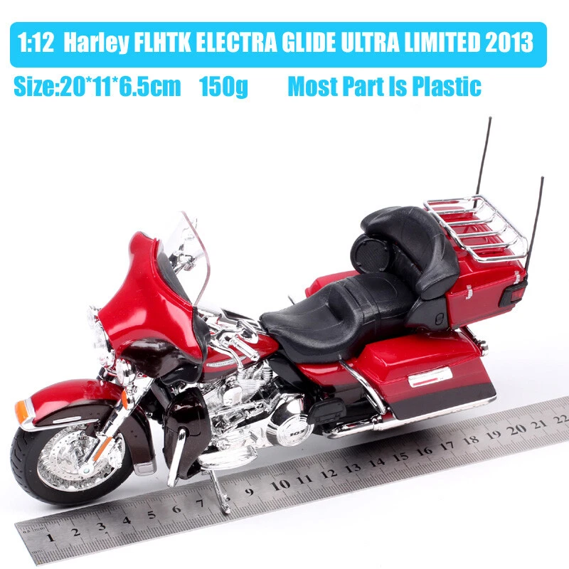 Bicicleta Maisto Harley flhtk Electra Glide Ultra 2013 modelo diecast motocicleta 1/12 Foto 3 de 4