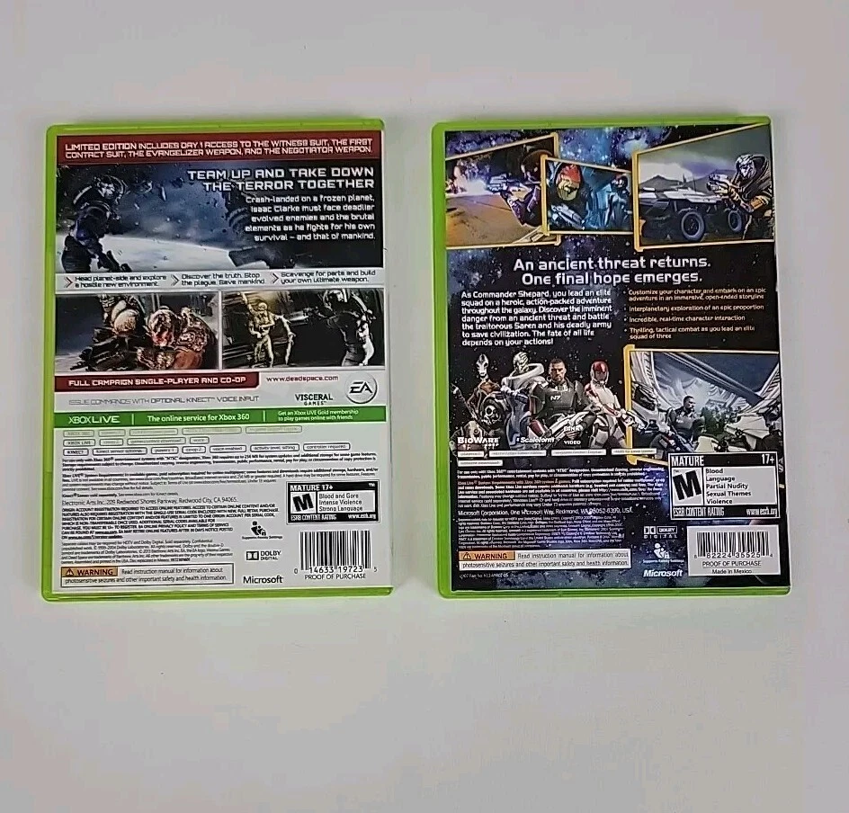 Lote de 8 Juegos Surtidos Xbox 360, Dead Space 3, Walking Dead, Mass Effect, W2K15 Foto 3 de 4