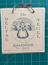 1903 Dutch Calendar - complete - shows peaceful scenes