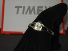 Vintage Timex Watch Women Gold And Silver Tone Ladies Dress Wristwatch