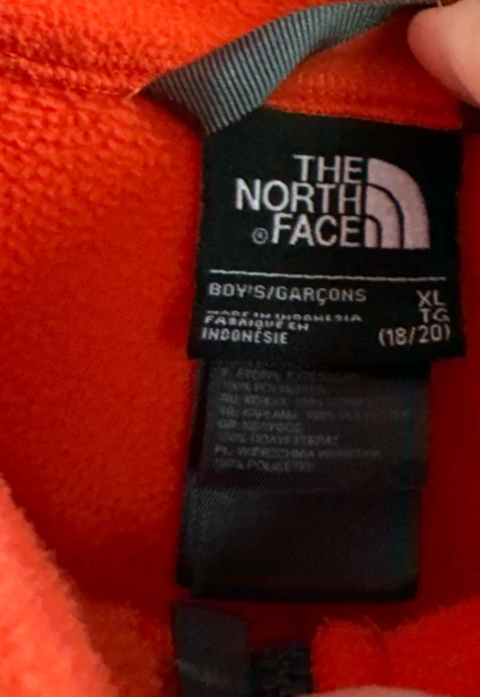 The North Face Orange Boys 18-20 L/S XL Full Zipper - Image 3 of 4