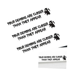 WZP 2PCS Halloween Rearview Mirror Decal, Funny Vanity Mirror Stickers,