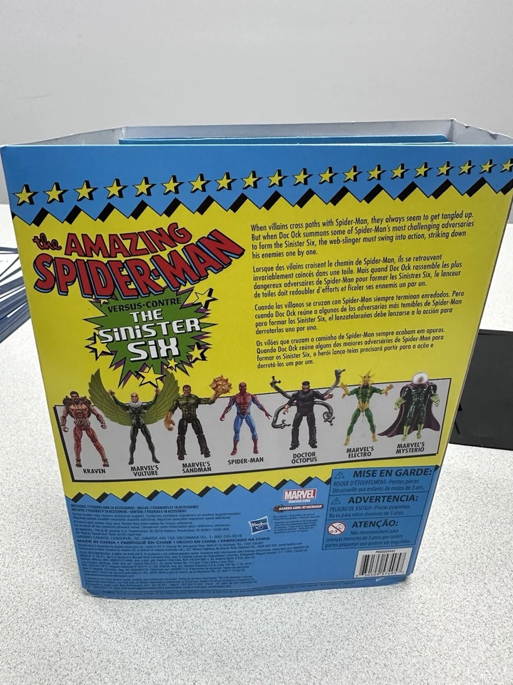 Figura de acción Hasbro Amazon Spider-Man vs The Siniister Six de Marvel Legends paquete de 7 Foto 3 de 4