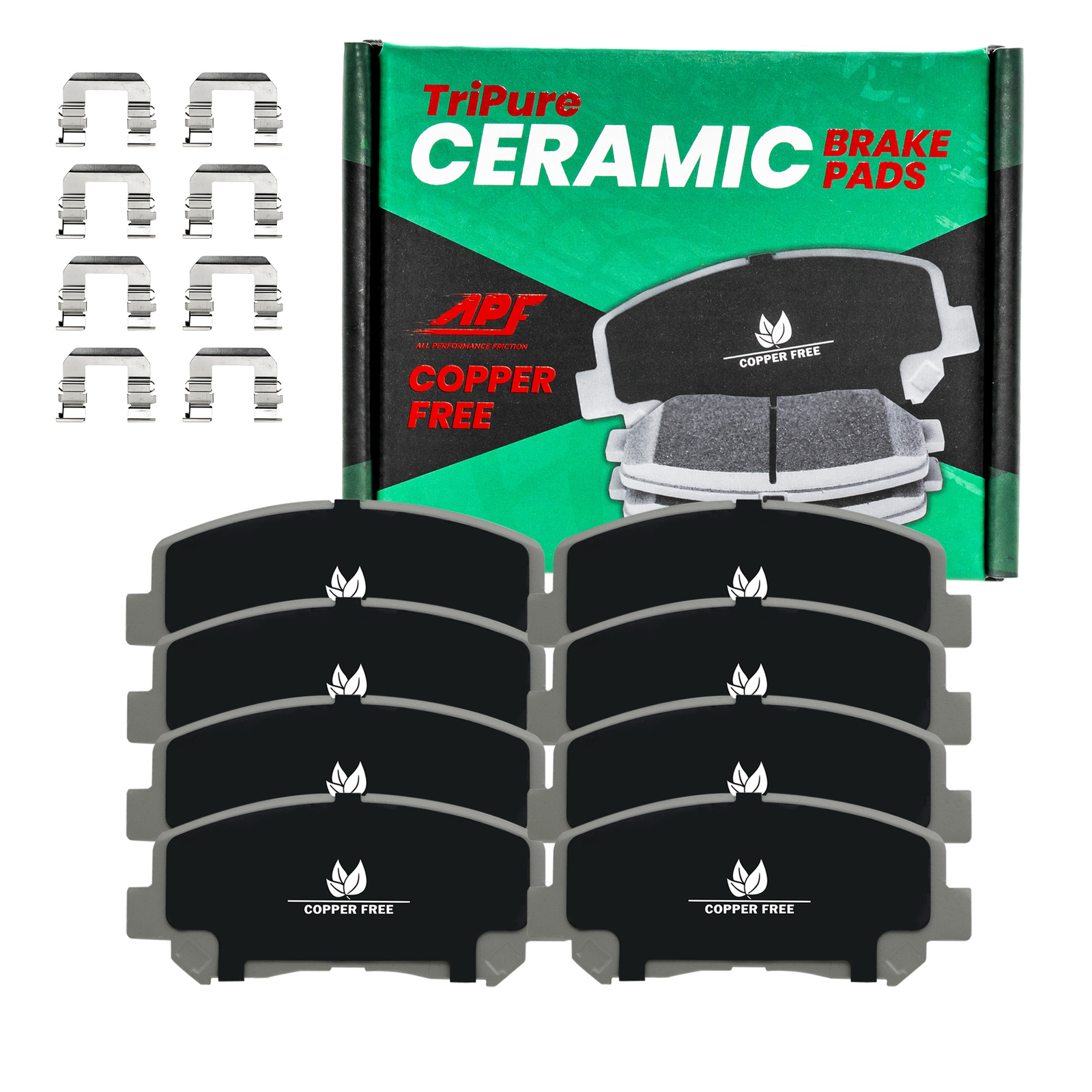 Front & Rear Copper Free Brake Pads compatible with Jeep 1993-1998