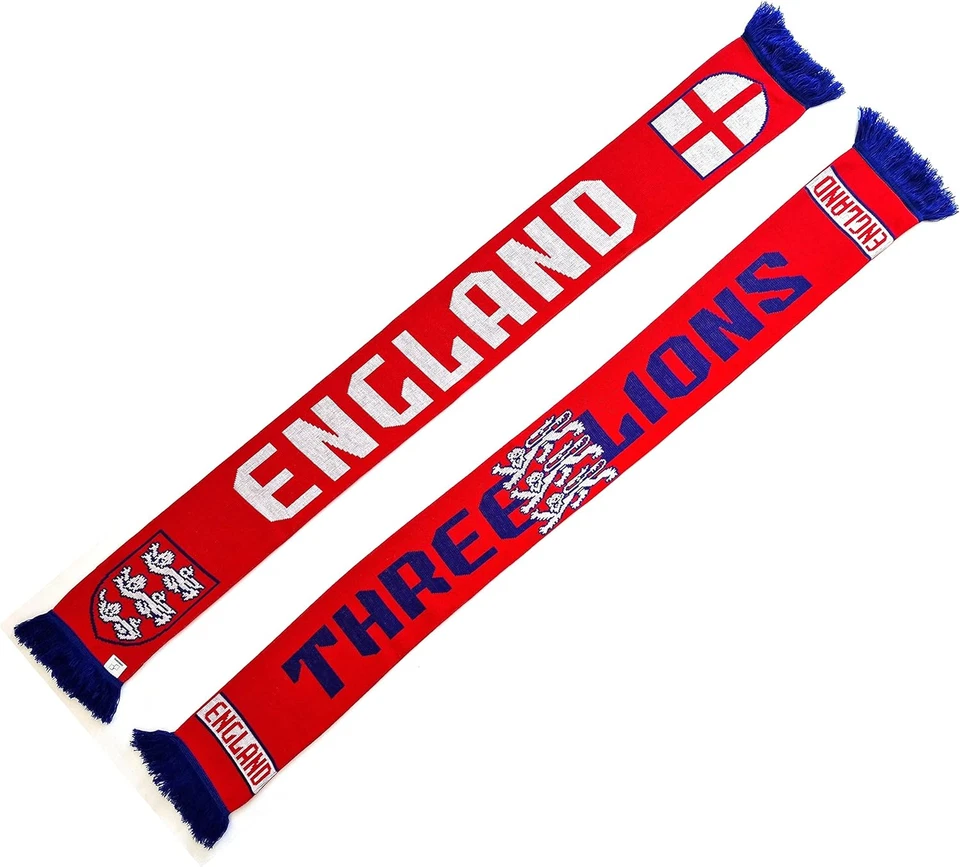 Sciarpa a Maglia Da Calcio, Rosso, Bianco, Blu, Taglia Unica Unisex-Adulto - Immagine 3 di 4