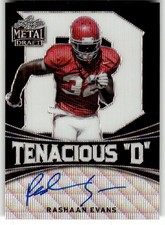 2018 Leaf Metal Draft Rashaan Evans Tenacious D Auto Prismatic Black #/7 #DF-RE1