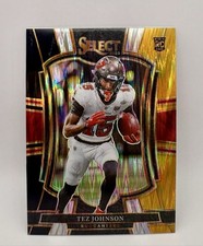 2025 Panini Select #138 Tez Johnson Black and Gold Prizm Shock