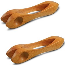 2 Pieces Wooden Musical Spoons Folk Percussion Instrument Traditional Percuss...