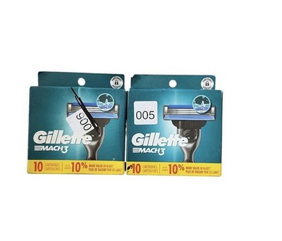 Gillette Mach 3 Refill  Cartridges 10 Count Factory Sealed   Lot Of 2