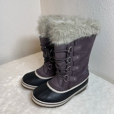 SOREL Joan of Arc Suede Winter Snow Boots Kids Girls Size 4 SEE PHOTOS