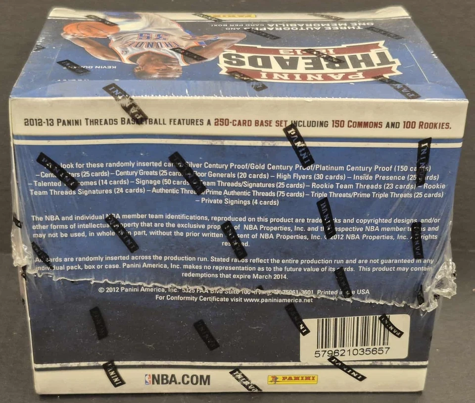 2012-13 PANINI THREADS BASKETBALL FACTORY SEALED HOBBY BOX KAWHI KYRIE RC? - Image 3 of 4