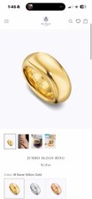 briony raymond jumbo Sloan ring 18k yellow size 7 , 7.5mm pur177-a