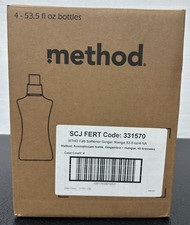 Method Fabric Softener; Ginger Mango 53.5 Ounces 45 Loads Lot of 4 Free Shipping