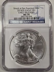 2014 S Eagle $1 Early Releases NGC MS 70 Blue Label