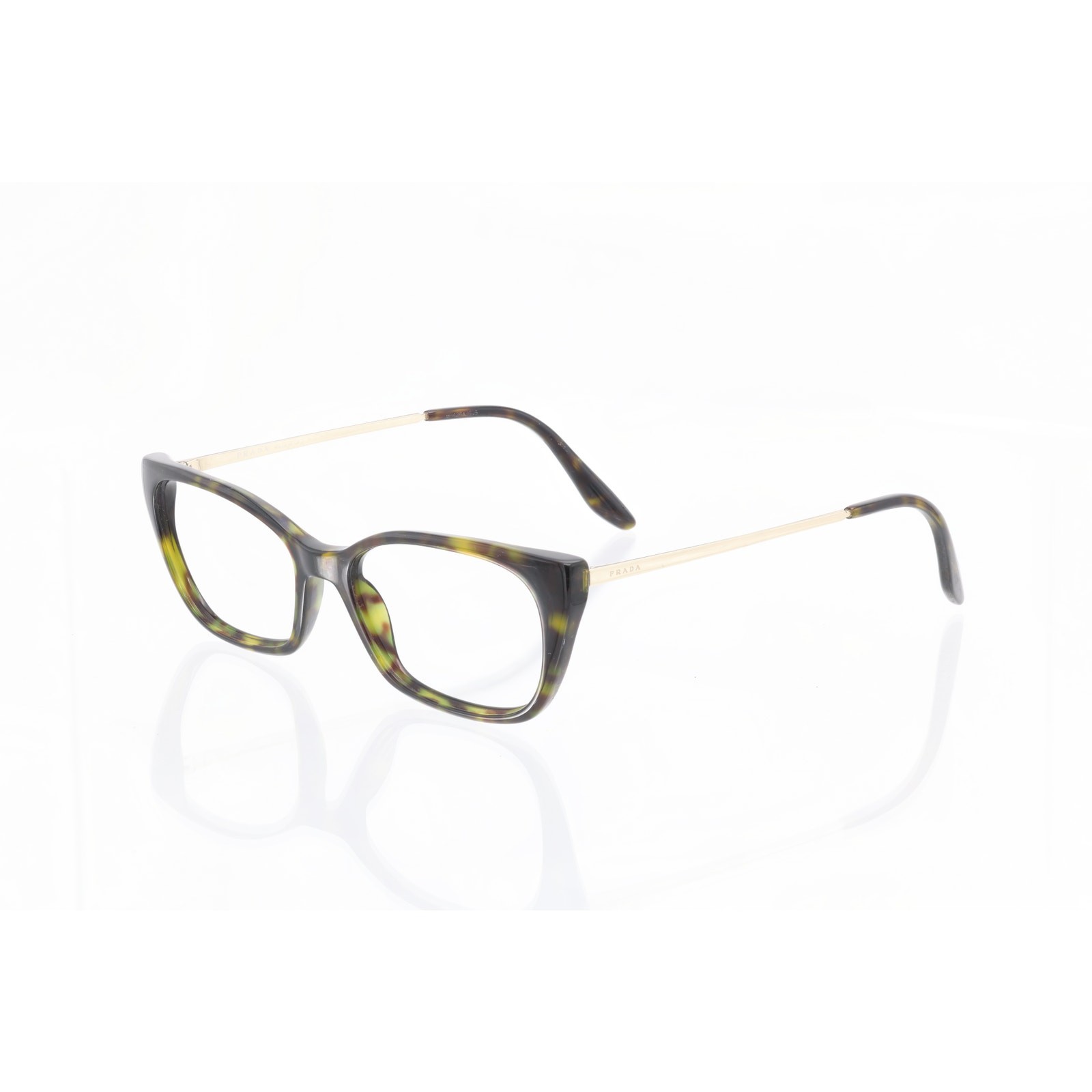 Prada PR 14XV Green/Brown Tortoise 52-16-140mm Eyeglasses FRAMES ONLY - GOOD