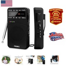 Classic J-166 Transistor Radio with Back Clip  Clear Sound for Sports  Music