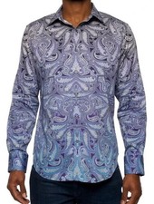 Robert Graham Men's PTOLEMY Paisley Print Classic Fit Stretch Sport Shirt