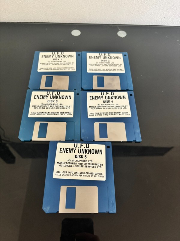 UFO Enemy Unknown Commodore Amiga Complete 5 Disk Set Untested Retro X-COM