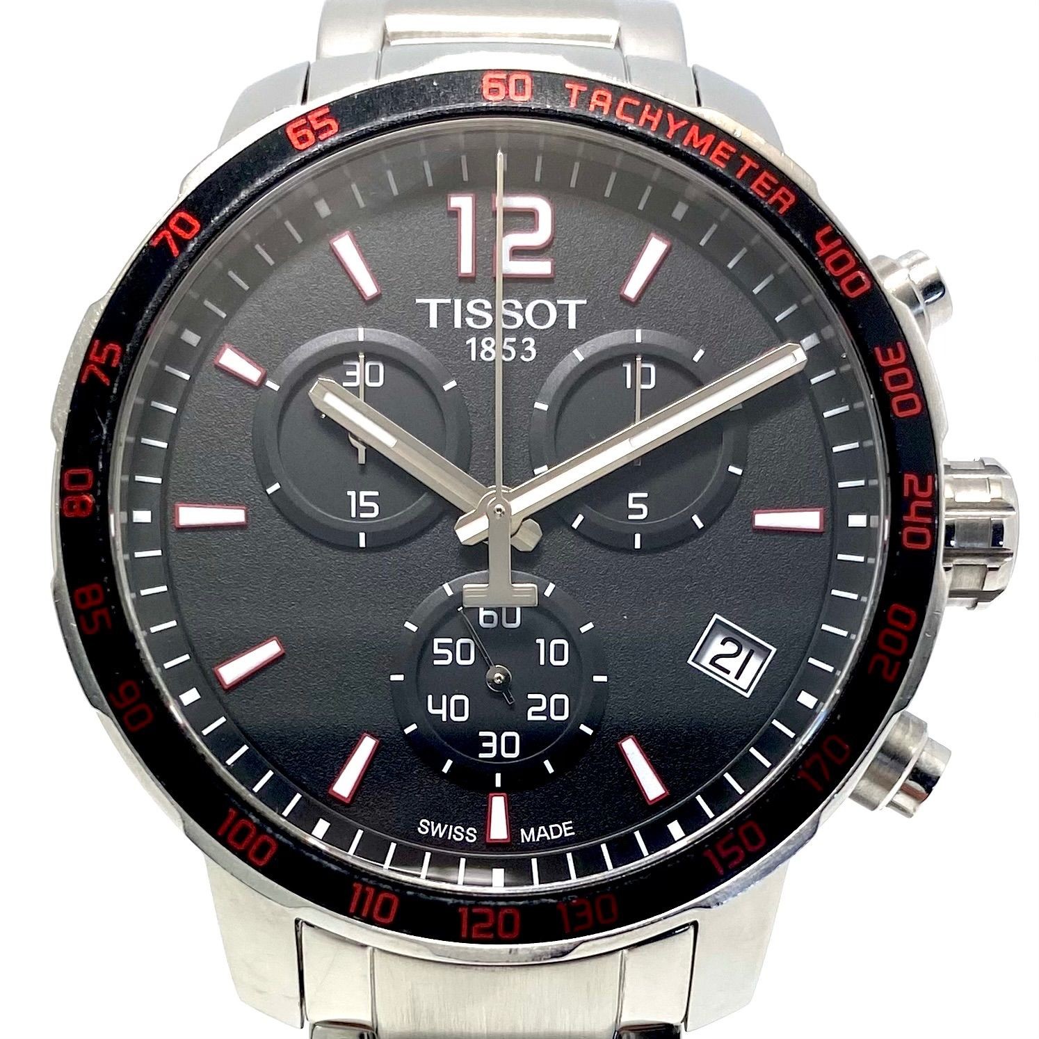 Tissot T-Sport Quickstar Chronograph Quartz Men Black 100m Waterproof