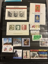 Collection Of Foreign Mint Used On Cards Europe Austria Germany D/sheets N573
