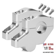 7/8" 22mm Handlebar Bar Risers Motorcycle Bar Clamps 7/8" Bar For silver