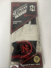Vintage 90  s Neumann Tackified Gladiator Racquetball Glove Mens Left White READ