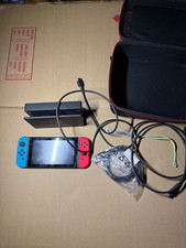 Nintendo Switch Console Neon Red & Blue Joy-Con with Dock & Accessories - Tested