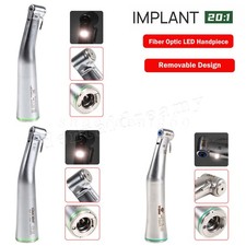 Dental Implant 20:1 Reduction Fiber Optic Contra Angle Handpiece Detachable UK