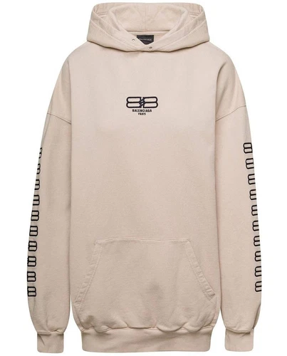 Felpa con cappuccio unisex Balenciaga Bb Icon