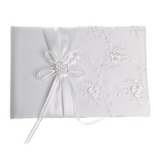 Libro de invitados de boda blanco hecho a mano para novia y novio,