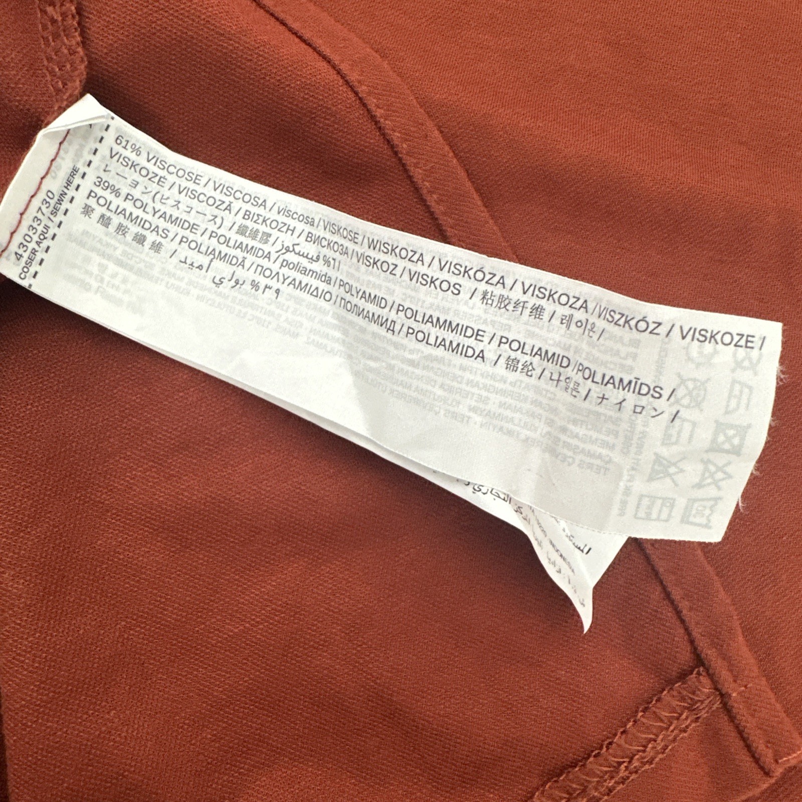 Mango Wrap Dress Women's Copper Brown Size UK 8 SMALL Knee High Belted thumbnail 9