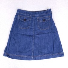 Gap 1969 Denim A-Line Skirt Size 27R Blue Cotton Pockets Y2K Retro Casual