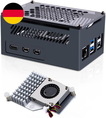 Geeekpi Raspberry Pi 5 Aluminiumgehäuse Mit Official Active Cooler, Support Pcie